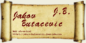 Jakov Butačević vizit kartica